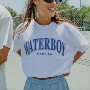 Waterboy Austin, TX White and Blue Tee